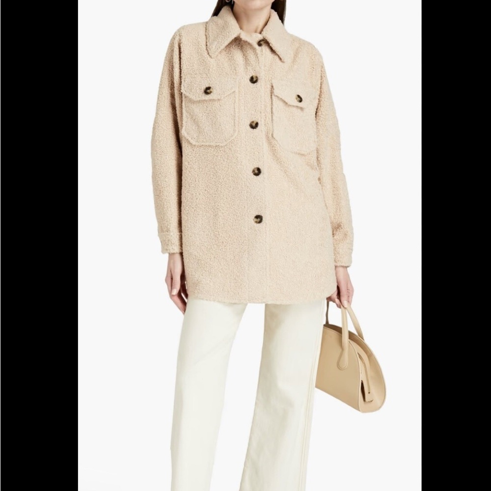 A.L.C. Cambrie Sherpa Top Jacket in Bonito Cream XS EUC